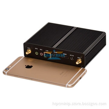 RAM Black Small Fanless PC Case Dual HD , Mini Itx HTPC with RAM / SSD / HDD